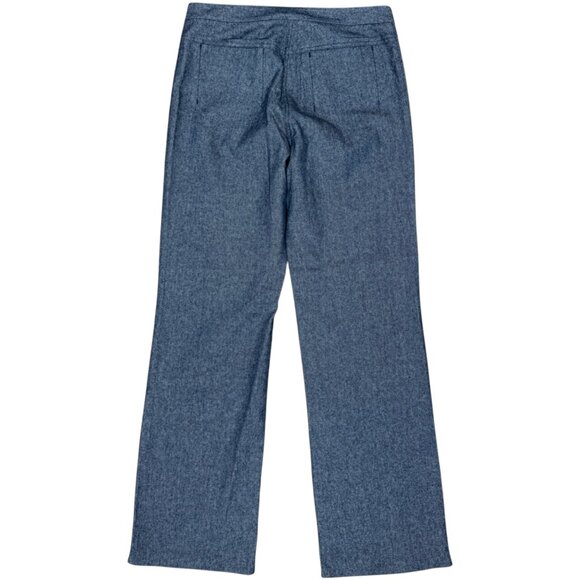 EUC Women's J. CREW Tweed Lined Wool Blend Trouser Pants Chambray Blue | Size 8 - Picture 3 of 10